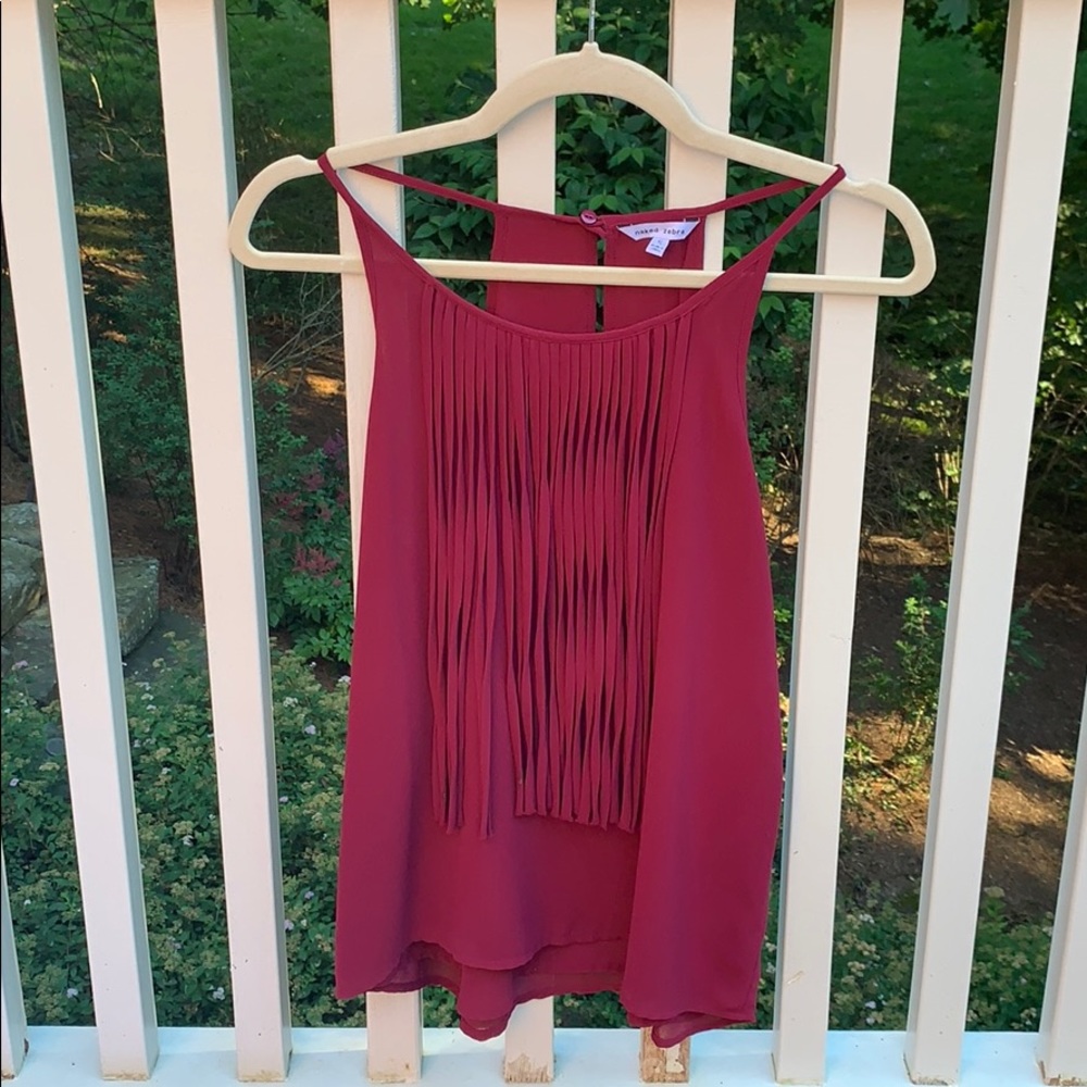 Naked Zebra Fringe Blouse